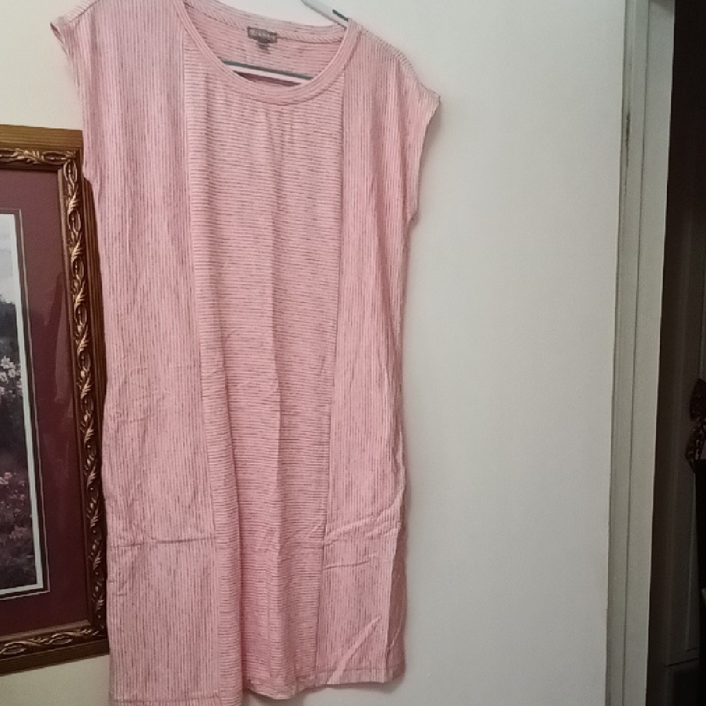 Talbot Casual Pink Striped Women's Tunic Dress